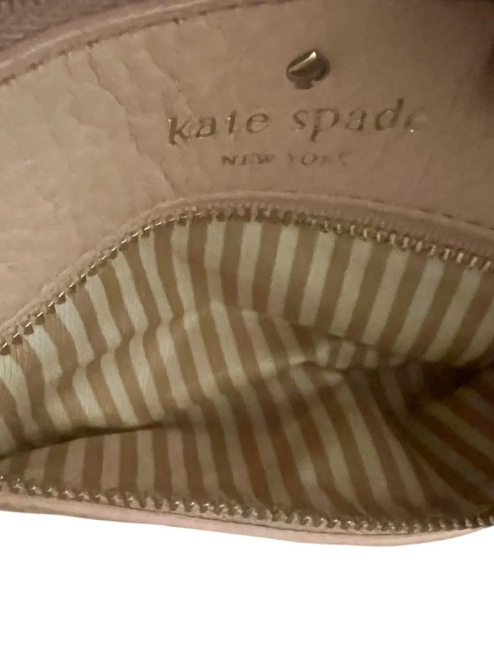 Kate Spade Blush/Ballet Slipper Pink Pebbled Leather Wristlet Clutch